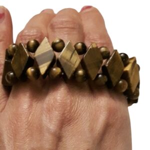 Beaded tigereye Stone stretchy bracelet